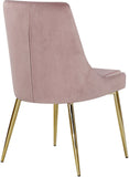 Karina Contemporary Dining Chair Set - Elegant Velvet Upholstery with Gold Metal Frame Design