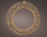 Black Wire Wreath Pre Lit Micro Classic Warm LED
