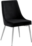 Karina Contemporary Dining Chair Set - Elegant Velvet Upholstery with Gold Metal Frame Design