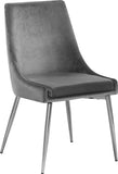 Karina Contemporary Dining Chair Set - Elegant Velvet Upholstery with Gold Metal Frame Design