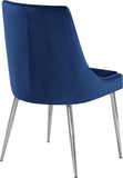 Karina Contemporary Dining Chair Set - Elegant Velvet Upholstery with Gold Metal Frame Design