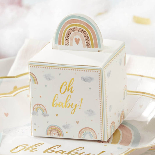 Boho Rainbow Baby Favor Boxes Set of 24