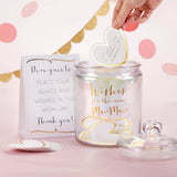 Iridescent Wedding Wish Jar with Heart Cards