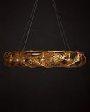 Queenbee Palm Gold Ring Chandelier