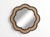 Raffea Scalloped Tan Accent Mirror