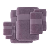 Turkish Cotton 6-Piece Bathroom Towel Set, Purple