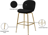 Paris Velvet Contemporary Counter Height Stool Set - Stylish, Comfortable, and Luxe Design for Your Home