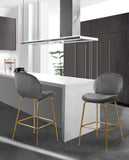 Paris Velvet Contemporary Counter Height Stool Set - Stylish, Comfortable, and Luxe Design for Your Home