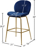 Paris Velvet Contemporary Counter Height Stool Set - Stylish, Comfortable, and Luxe Design for Your Home