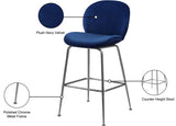 Paris Velvet Contemporary Counter Height Stool Set - Stylish, Comfortable, and Luxe Design for Your Home
