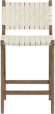 Entwine - Vegan Leather Upholstered Counter Stool - Painted Brown