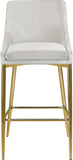 Karina Contemporary Counter Height Stool Set - Plush Cushions & Polished Gold Metal Frame Design