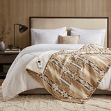 Aztec Printed Velvety Shepra Heated Throw