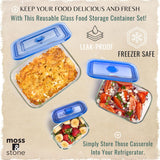 Moss & Stone 3-Piece Glass Food Storage Container Set