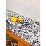 French Home Honeysuckle Table Runner - Indigo