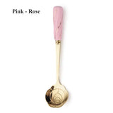 Ceramic Handle Stainless Steel Dessert Spoon