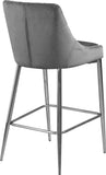 Karina Contemporary Counter Height Stool Set - Plush Cushions & Polished Gold Metal Frame Design