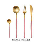 Mixora 304 Stainless Steel Gold Cutlery Set