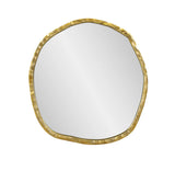 Martine Abstract Cast Iron Mirror in Gold