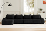 LAURENT 146" 4-Seater Sofa with 1 Ottoman
