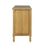 46"W 6-Drawer Small Spindle Wood Dresser, Natural *