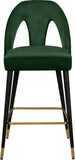 Akoya Contemporary Velvet Stool Set with Gold Nailhead Trim and Stylish Metal Legs for Modern Homes
