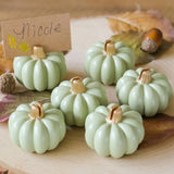 Sage Green Pumpkin Place Card Holder Set of 6