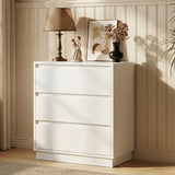 Wide Nightstand with 3 Drawers, Modern Chest of Drawers