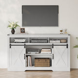 65-inch Farmhouse Tv Stand with Barn Doors – Rustic Console