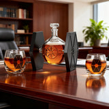 Dark Nova Interceptor Decanter Set | Handmade Glass | 17 Oz