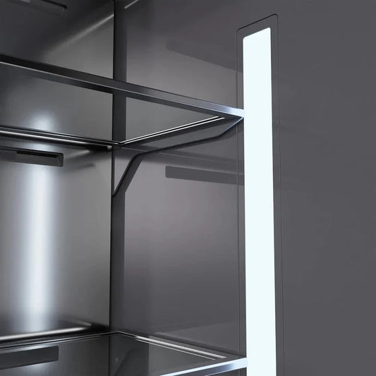 ZLINE 30" Panel Ready Built-In Bottom Freezer Refrigerator,Water Dispenser, Ice Maker,Graphite Gray, Matte Black GRBIVZ-30-MB