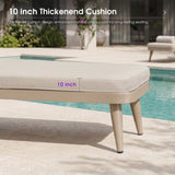 PURPLE LEAF Patio Chaise Lounge Chair  Aluminum Pool Lounge Chairs for Outdoor with 2 Cushions for Deck, Pool, Lawn, Garden, Courtyard, Porch