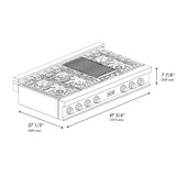 ZLINE 48" Bundle Range Top RT48 & Wall Oven AWD-30, 2KP-RTAWD48