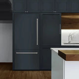 ZLINE 36" Panel Ready Built-In Bottom Freezer Refrigerator,Water Dispenser, Ice Maker,Graphite Gray GRBIT-36