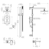 ZLINE Bliss Shower System Oversized Shower Head, BLS-SHS16-BN