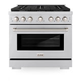 ZLINE 36"Paramount Dual Fuel Range Stainless Steel, SDR36