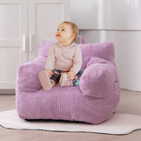 MAXYOYO Kids Bean Bag Chair, Corduroy Bean Bag Couch with Armrests for Children's Room (Purple)