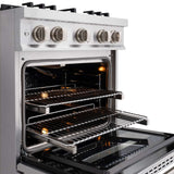 ZLINE 30" Dual Fuel Range, Gas Cooktop, Electric Convection Oven Stainless Steel, CDR-BR-30