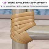 PURPLE LEAF Outdoor Bar Height Stools Set of 2 French Country Patio Rattan Bar Stool Chairs Outdoor Armless Barstools for Porch Garden Indoor Kitchen