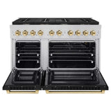 ZLINE 48"Gas Range, Convection Oven Black Matte, Gold, SGRZ-BLM-48-G