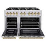 ZLINE 48" Select Gas Range Convection Gas Oven Stainless Steel Champagne Bronze HGRZ-48-CB