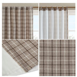 Yarn-Dyed Plaid Light Filtering Curtain Panel, Brown
