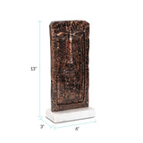 Modern Man Sculpture in Aluminum with Marble Base- Short