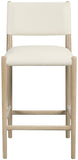 Andie - Vegan Leather Upholstered Counter Stool - Natural Base