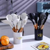 11pcs Silicone Kitchen Utensil Set with Handles