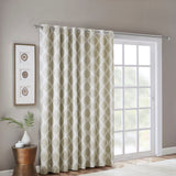 Ikat Blackout Patio Window Curtain, Taupe
