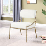 Bastille - Upholstered Dining Side Chair (Set of 2) - Brass Frame