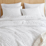 Bohemian Geometric Comforter Mini Set, White