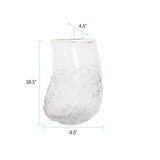 Portage Ice Clear Abstract Glass Vase- Medium