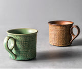 Gohobi Handmade Stoneware Coffee Cup & Saucer Set